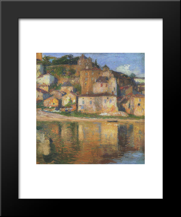 View Of Puy L'Eveque 20x24 Black Modern Wood Framed Art Print Poster by Martin, Henri