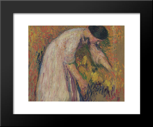 Woman By The Artist 20x24 Black Modern Wood Framed Art Print Poster by Martin, Henri