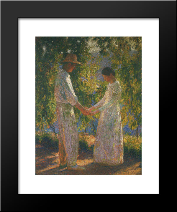 The Lovers 20x24 Black Modern Wood Framed Art Print Poster by Martin, Henri