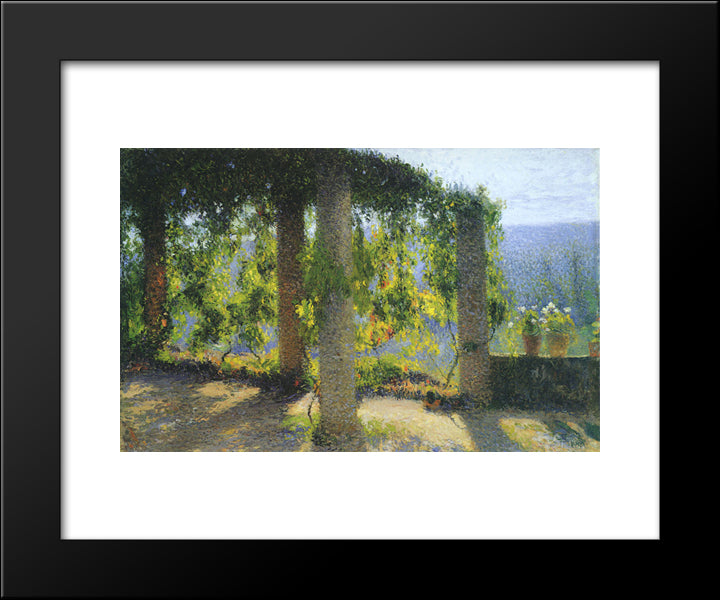 The Small Pergola 20x24 Black Modern Wood Framed Art Print Poster by Martin, Henri