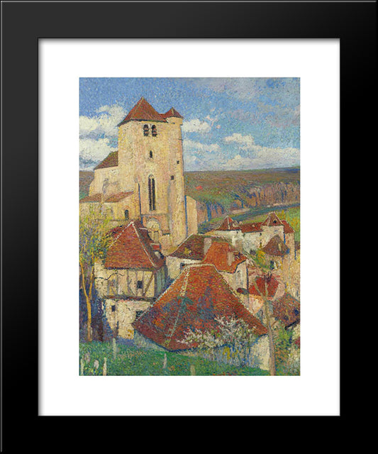 The Village Saint Cirq Lapopie 20x24 Black Modern Wood Framed Art Print Poster by Martin, Henri