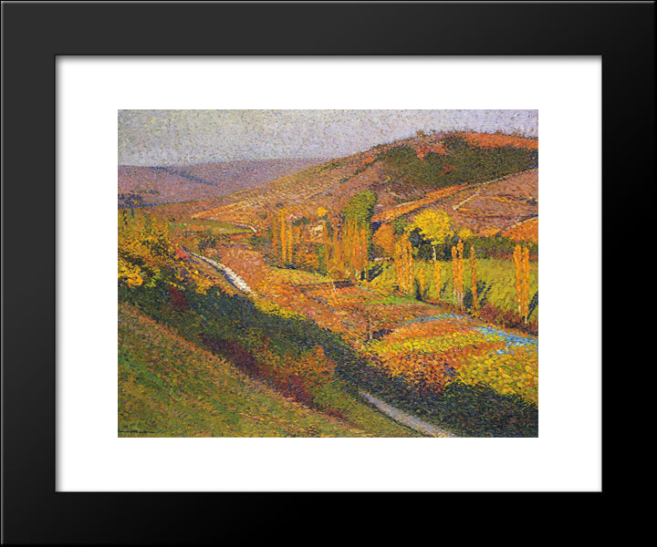 Valley In Labastide Du Vert 20x24 Black Modern Wood Framed Art Print Poster by Martin, Henri