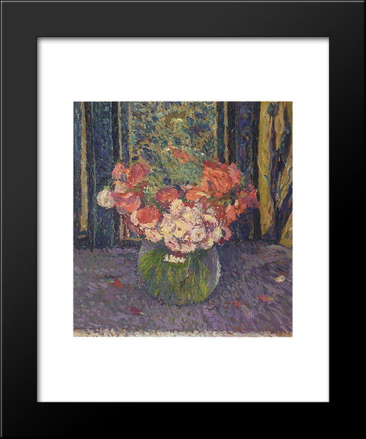 Vase Of Flowers 20x24 Black Modern Wood Framed Art Print Poster by Martin, Henri