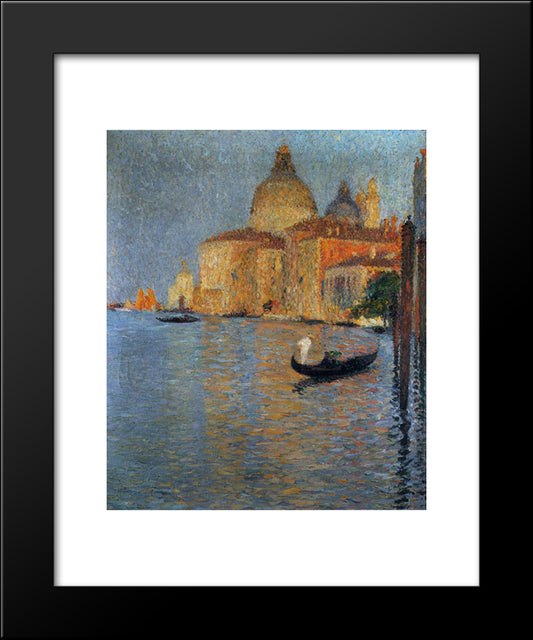 View Of Salute In Venice 20x24 Black Modern Wood Framed Art Print Poster by Martin, Henri