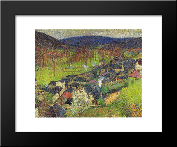 View Of Labastide Du Vert 20x24 Black Modern Wood Framed Art Print Poster by Martin, Henri