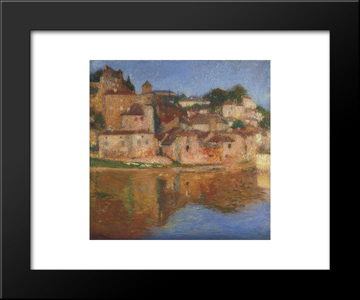 View Of Puy L'Eveque 20x24 Black Modern Wood Framed Art Print Poster by Martin, Henri