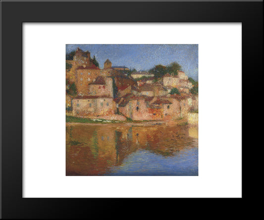 View Of Puy L'Eveque 20x24 Black Modern Wood Framed Art Print Poster by Martin, Henri