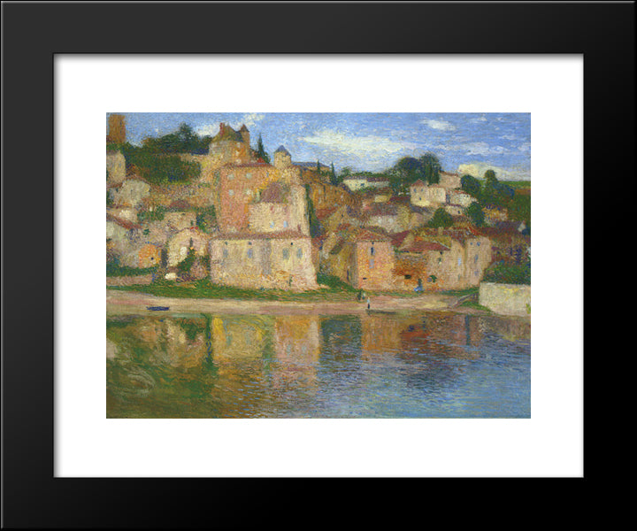 View Of Puy L'Eveque 20x24 Black Modern Wood Framed Art Print Poster by Martin, Henri