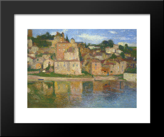 View Of Puy L'Eveque 20x24 Black Modern Wood Framed Art Print Poster by Martin, Henri