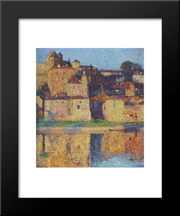 View Of Puy L'Eveque 20x24 Black Modern Wood Framed Art Print Poster by Martin, Henri