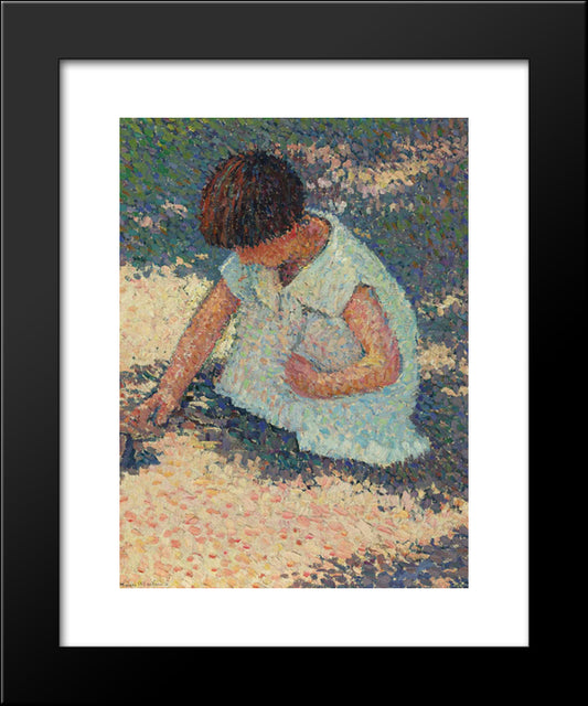 Young Girl 20x24 Black Modern Wood Framed Art Print Poster by Martin, Henri