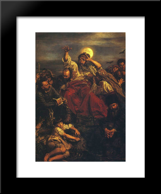 Wernyhora 20x24 Black Modern Wood Framed Art Print Poster by Matejko, Jan