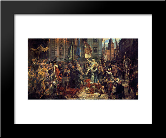 The Constitution Of The 3Rd May 1791 20x24 Black Modern Wood Framed Art Print Poster by Matejko, Jan