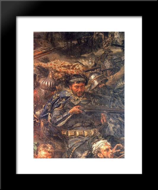 Battle Of Grunwald (Detail) 20x24 Black Modern Wood Framed Art Print Poster by Matejko, Jan
