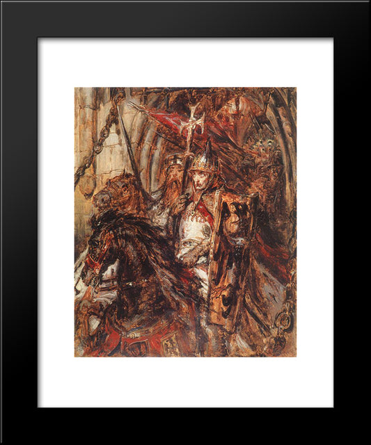 Henryk Pobozny 20x24 Black Modern Wood Framed Art Print Poster by Matejko, Jan