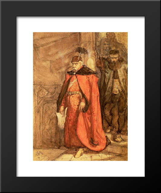 Jan Zamoyski 20x24 Black Modern Wood Framed Art Print Poster by Matejko, Jan