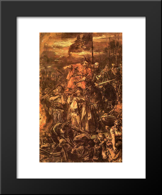 Jan Zizka 20x24 Black Modern Wood Framed Art Print Poster by Matejko, Jan