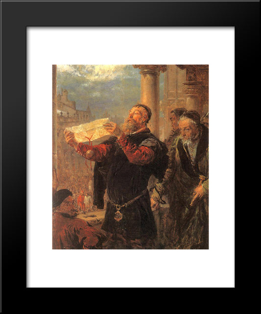 Judgement On Matejko 20x24 Black Modern Wood Framed Art Print Poster by Matejko, Jan