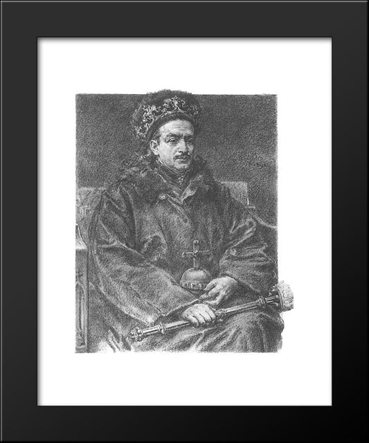 Kazimierz Jagiellonczyk 20x24 Black Modern Wood Framed Art Print Poster by Matejko, Jan
