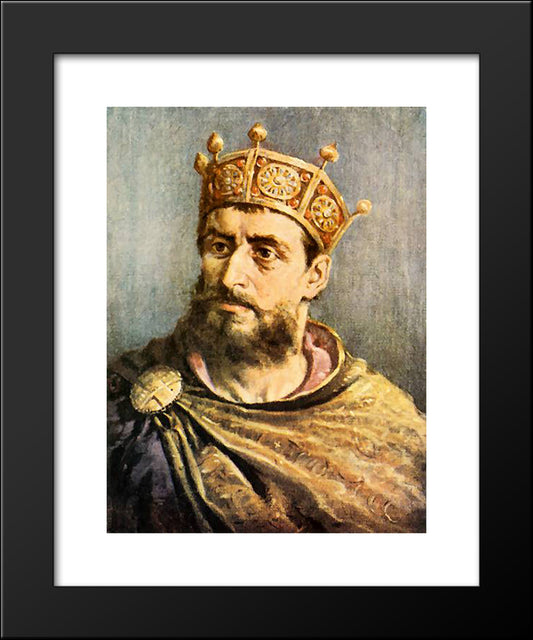 Mieszko Ii Lambert 20x24 Black Modern Wood Framed Art Print Poster by Matejko, Jan