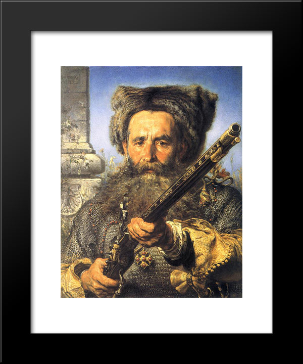Ostafij Daszkiewicz 20x24 Black Modern Wood Framed Art Print Poster by Matejko, Jan