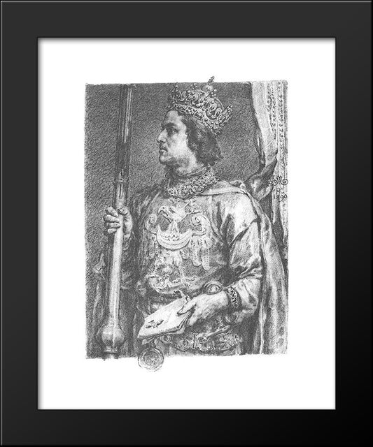 Przemysl Ii 20x24 Black Modern Wood Framed Art Print Poster by Matejko, Jan