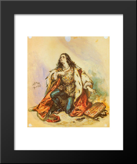 Saint Casimir 20x24 Black Modern Wood Framed Art Print Poster by Matejko, Jan