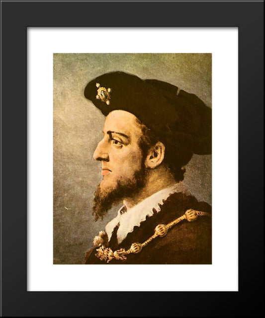 Sigismund Augustus 20x24 Black Modern Wood Framed Art Print Poster by Matejko, Jan