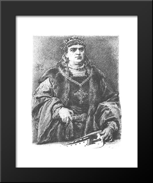 Sigismund I The Old 20x24 Black Modern Wood Framed Art Print Poster by Matejko, Jan