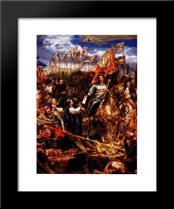 Sobieski At Vienna 20x24 Black Modern Wood Framed Art Print Poster by Matejko, Jan