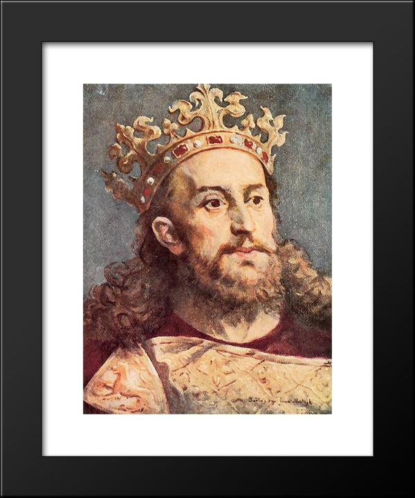 Wenceslaus Ii 20x24 Black Modern Wood Framed Art Print Poster by Matejko, Jan