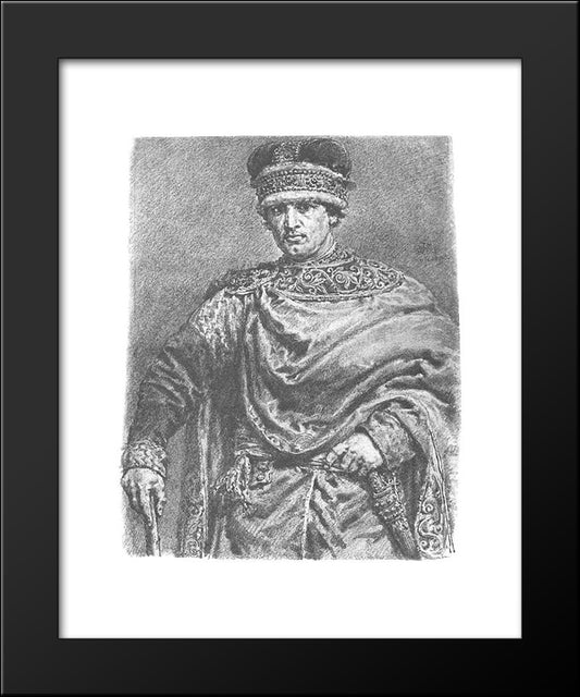 Wladyslaw Ii The Exile 20x24 Black Modern Wood Framed Art Print Poster by Matejko, Jan