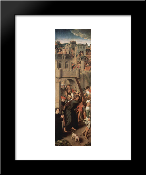 Altar Triptych From The Lubeck Cathedral (Detail) 20x24 Black Modern Wood Framed Art Print Poster by Memling, Hans