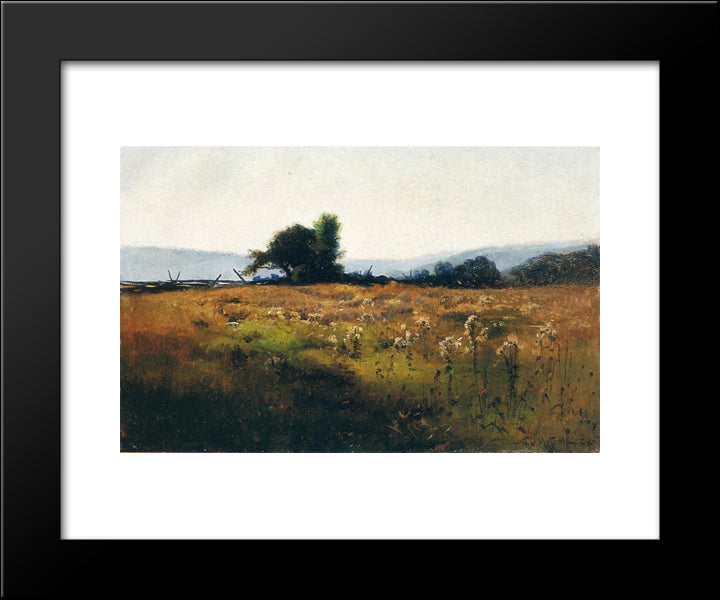 Mountain View From High Field 20x24 Black Modern Wood Framed Art Print Poster by Metcalf, Willard