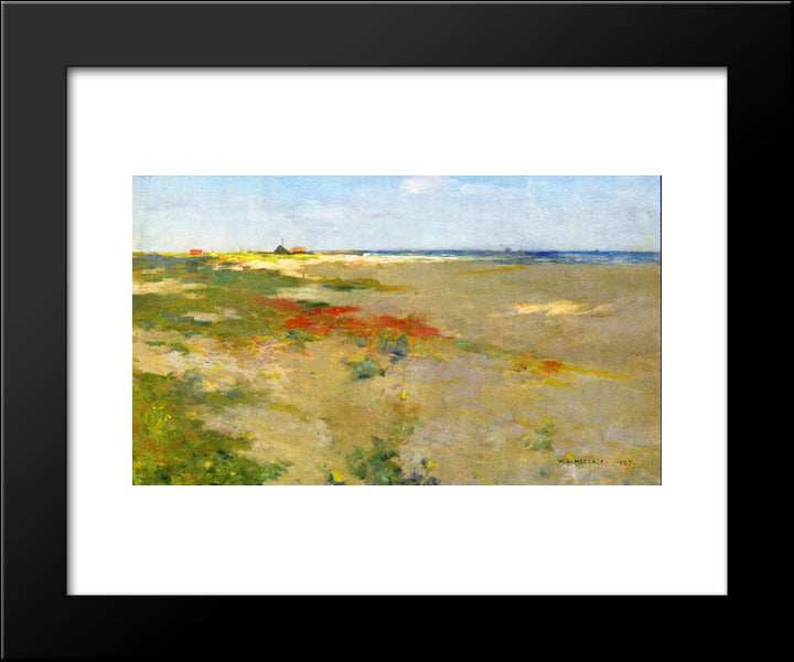 On The Suffolk Coast 20x24 Black Modern Wood Framed Art Print Poster by Metcalf, Willard