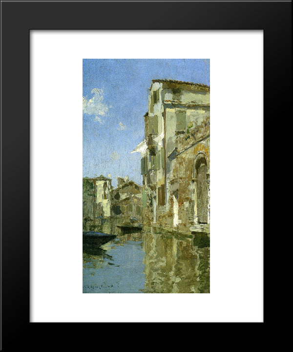Venice 20x24 Black Modern Wood Framed Art Print Poster by Metcalf, Willard
