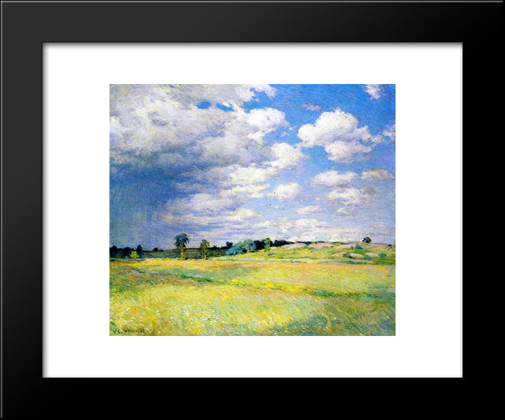 Flying Shadows 20x24 Black Modern Wood Framed Art Print Poster by Metcalf, Willard