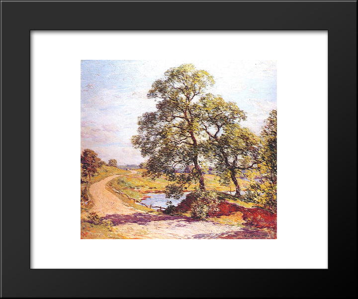 The Winding Road 20x24 Black Modern Wood Framed Art Print Poster by Metcalf, Willard