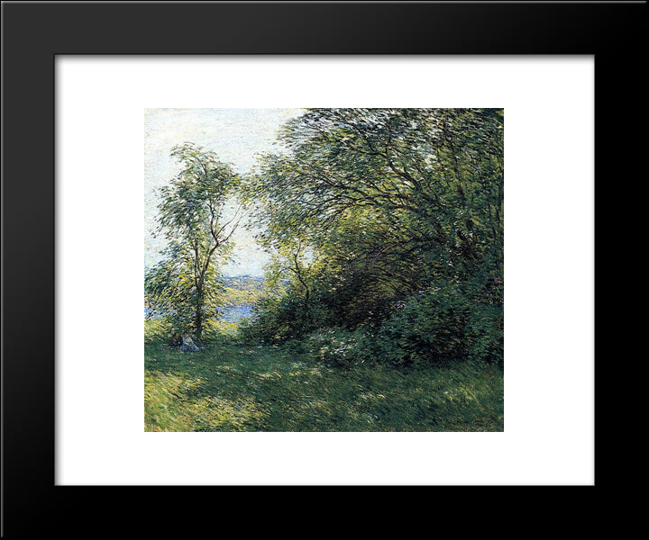The Bower 20x24 Black Modern Wood Framed Art Print Poster by Metcalf, Willard