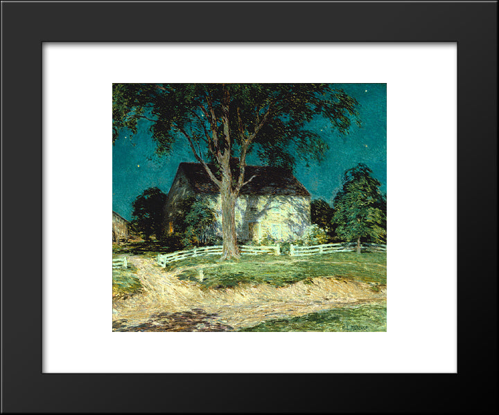 Old Homestead Connecticut 20x24 Black Modern Wood Framed Art Print Poster by Metcalf, Willard