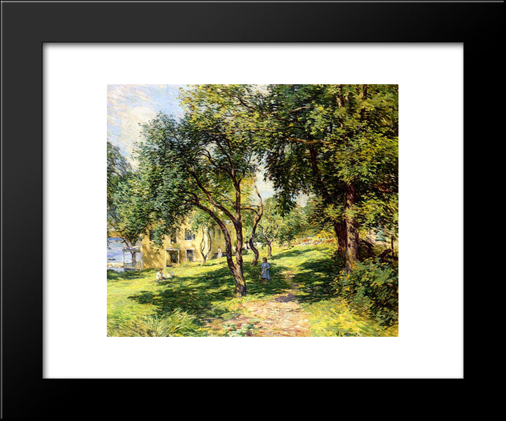The Path 20x24 Black Modern Wood Framed Art Print Poster by Metcalf, Willard