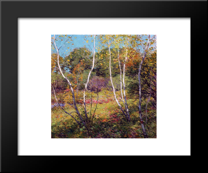 Waning Summer 20x24 Black Modern Wood Framed Art Print Poster by Metcalf, Willard