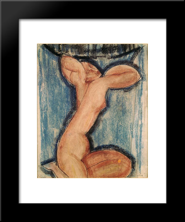 Caryatid 20x24 Black Modern Wood Framed Art Print Poster by Modigliani, Amedeo