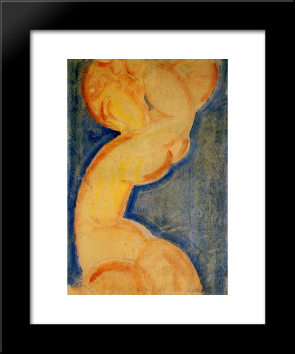 Caryatid 20x24 Black Modern Wood Framed Art Print Poster by Modigliani, Amedeo