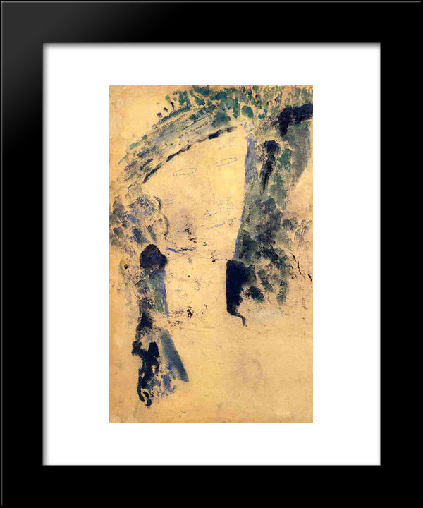 Portrait Of A Woman 20x24 Black Modern Wood Framed Art Print Poster by Modigliani, Amedeo