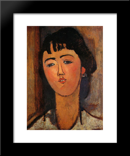 Portrait Of A Woman 20x24 Black Modern Wood Framed Art Print Poster by Modigliani, Amedeo