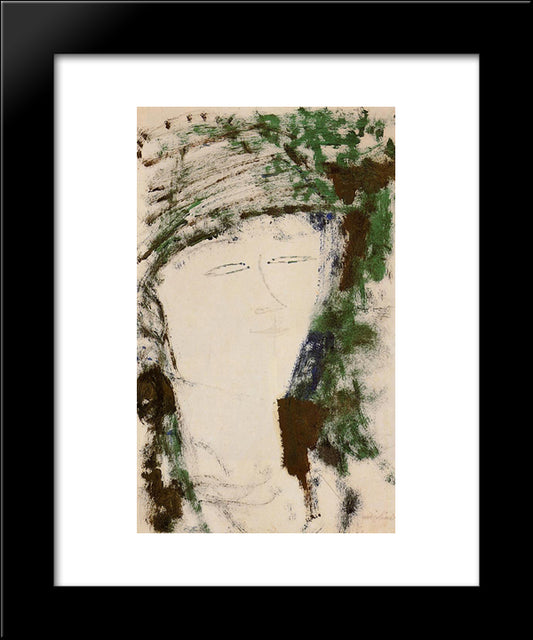 Portrait Of Beatrice Hastings 20x24 Black Modern Wood Framed Art Print Poster by Modigliani, Amedeo