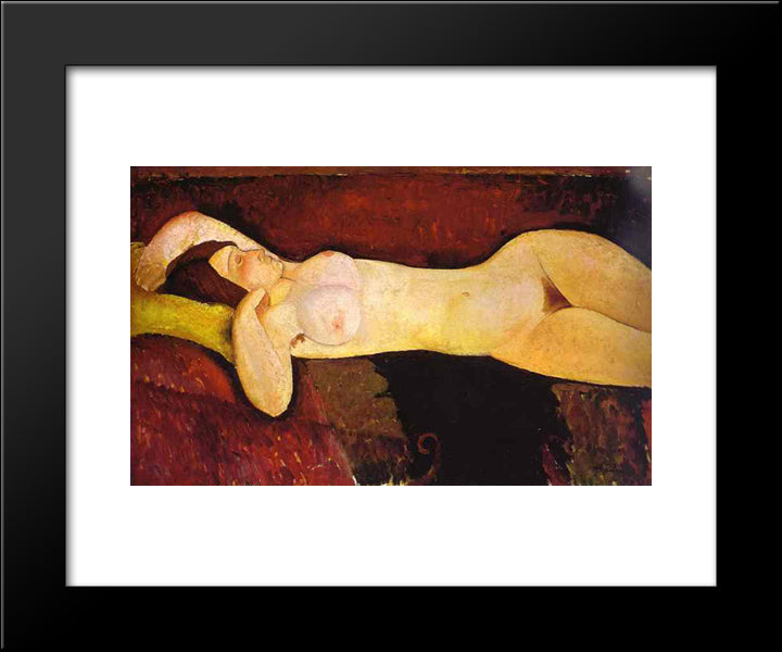 Le Grand Nu (The Great Nude) 20x24 Black Modern Wood Framed Art Print Poster by Modigliani, Amedeo