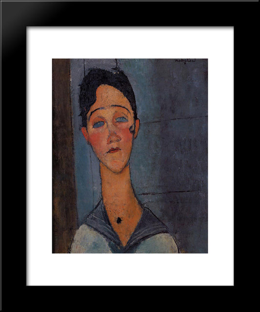 Louise 20x24 Black Modern Wood Framed Art Print Poster by Modigliani, Amedeo