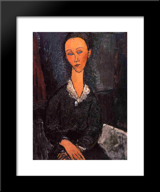 Lunia Czechowska 20x24 Black Modern Wood Framed Art Print Poster by Modigliani, Amedeo